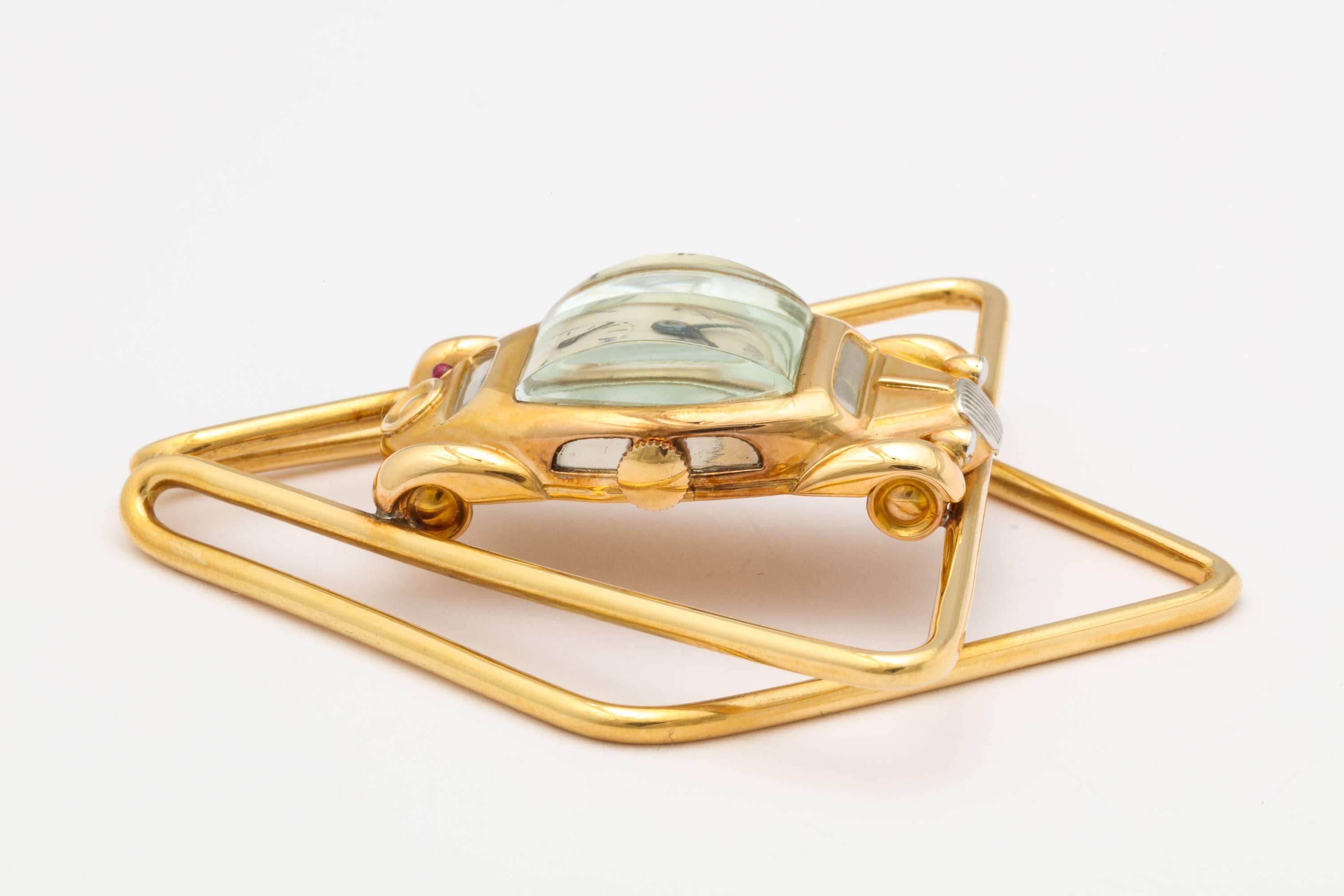 Baume und Mercier Auto-Uhr und Geldklammer in Weiß- und Roségold Herren