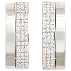1980s Chopard Diamond Gold Night and Day Earrings 2