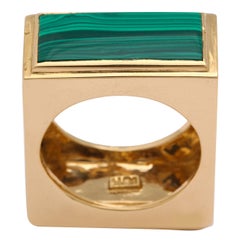 1960s Tiffany & Co. Lapis Lazuli Malachite Gold Ring.