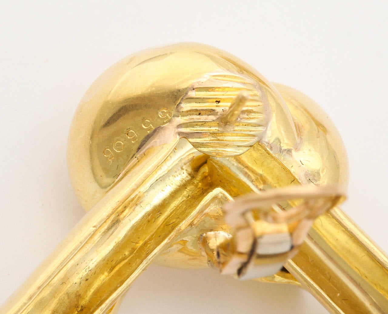 1980s Cartier Gold Knot Ear Clips 1