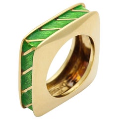 Tiffany & Co. Enamel Gold Ring