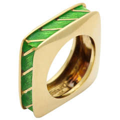 Tiffany & Co. Enamel Gold Ring 5