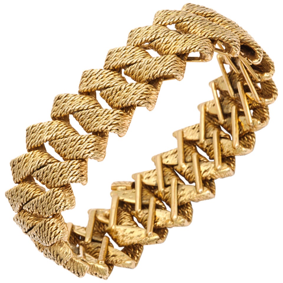 Georges Lenfent Gold Bracelet For Tiffany & Co. Paris 