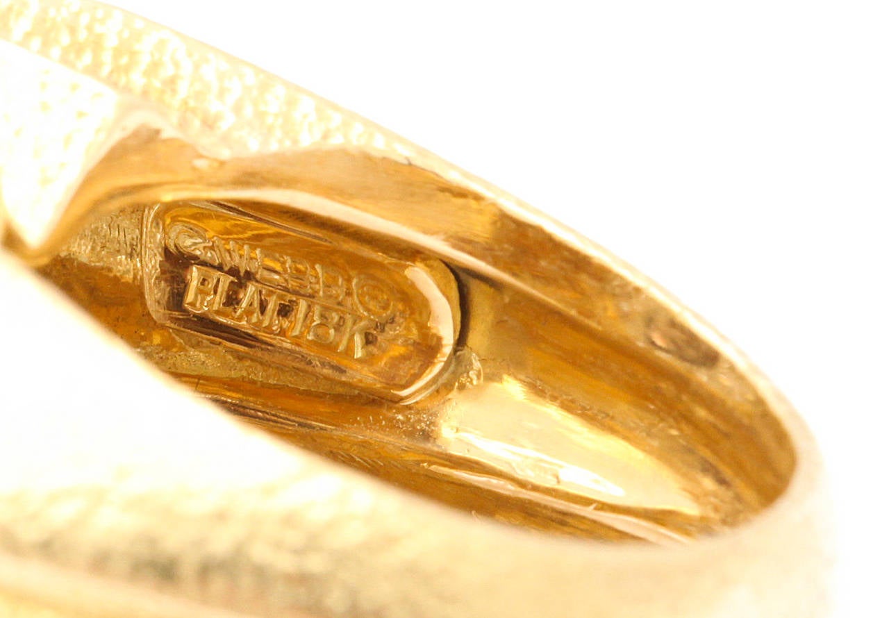 Women's David Webb Natural Brown and White Diamond Gold Ring