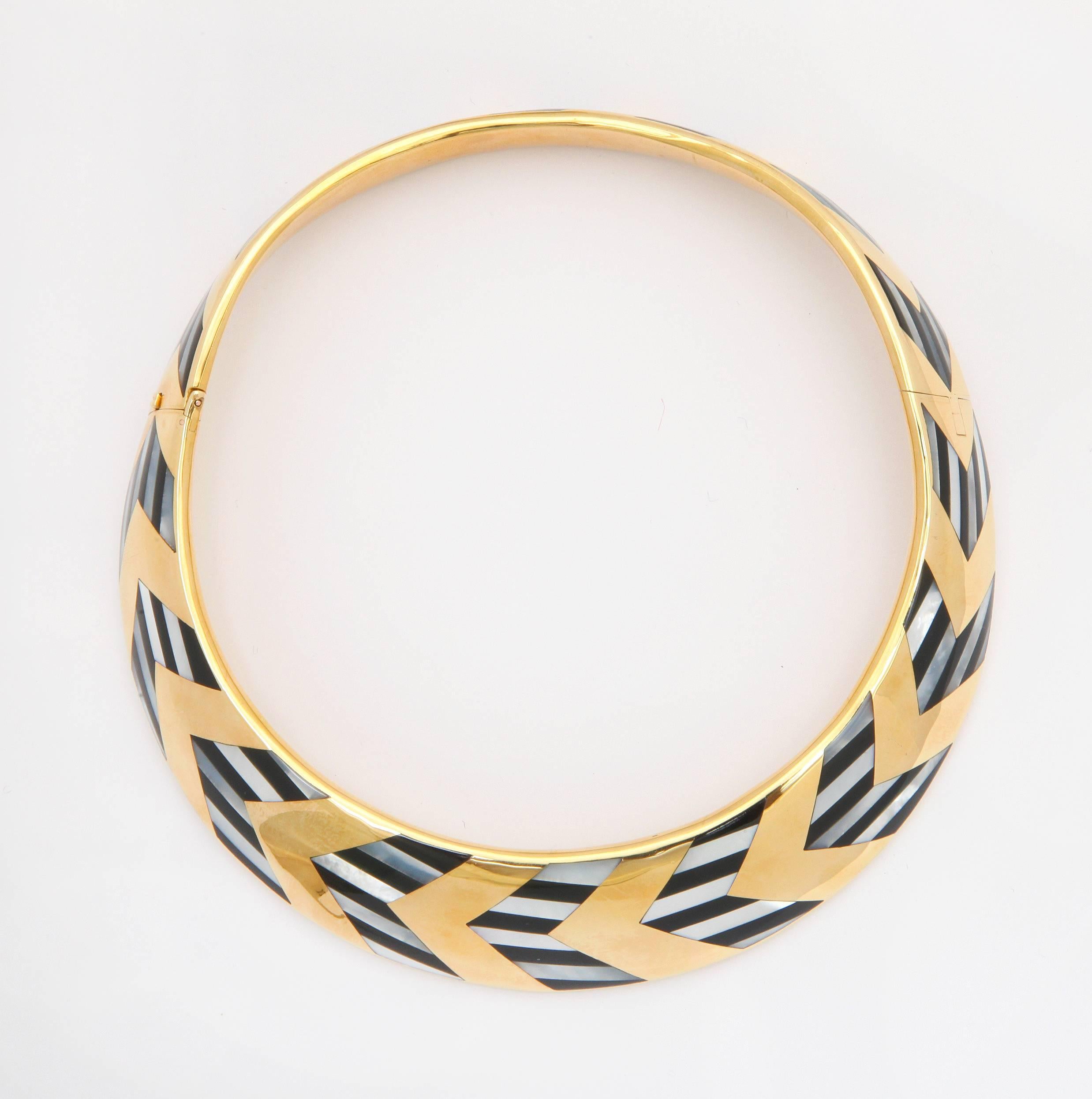Tiffany & Co. Angela Cummings Set aus Halskette aus schwarzer Jade, Perle und Gold im Angebot 2