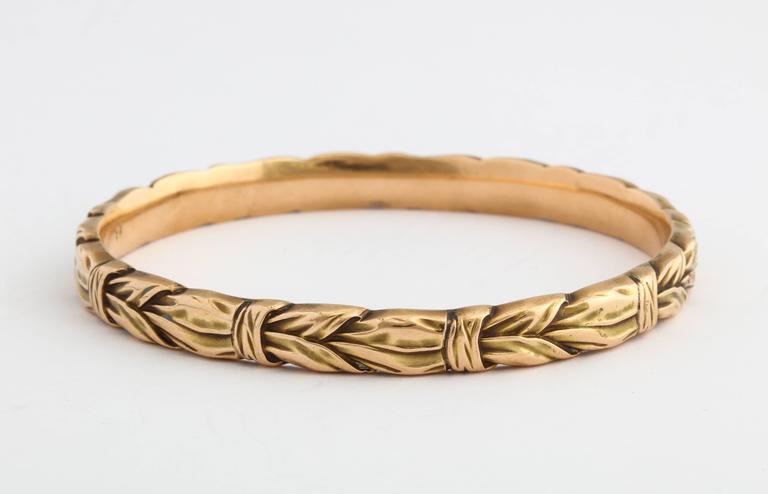 1906 Hedges and Co. Classic Gold Bangle Bracelet at 1stdibs