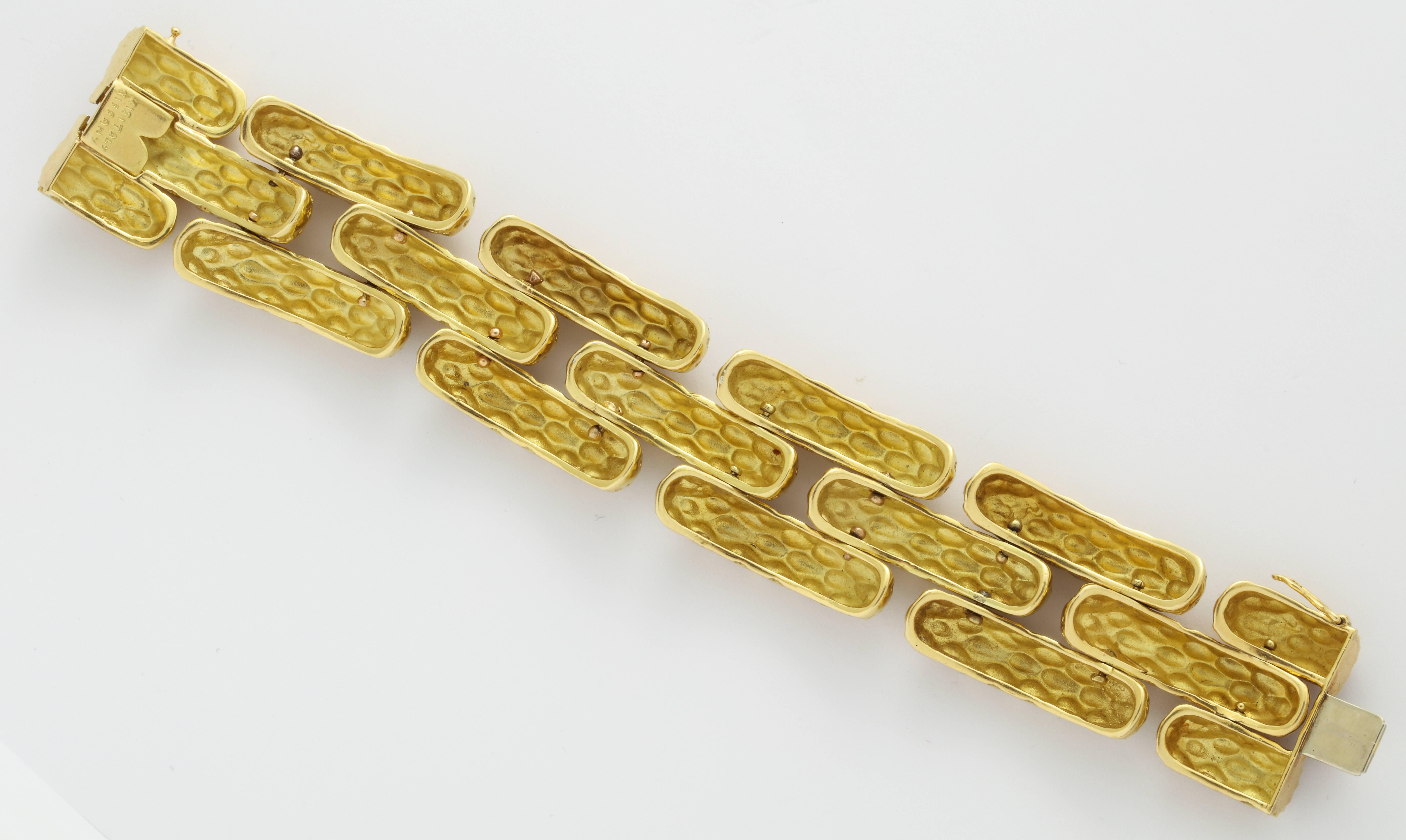 Tiffany & Co. Gold Wide Link Bracelet 1
