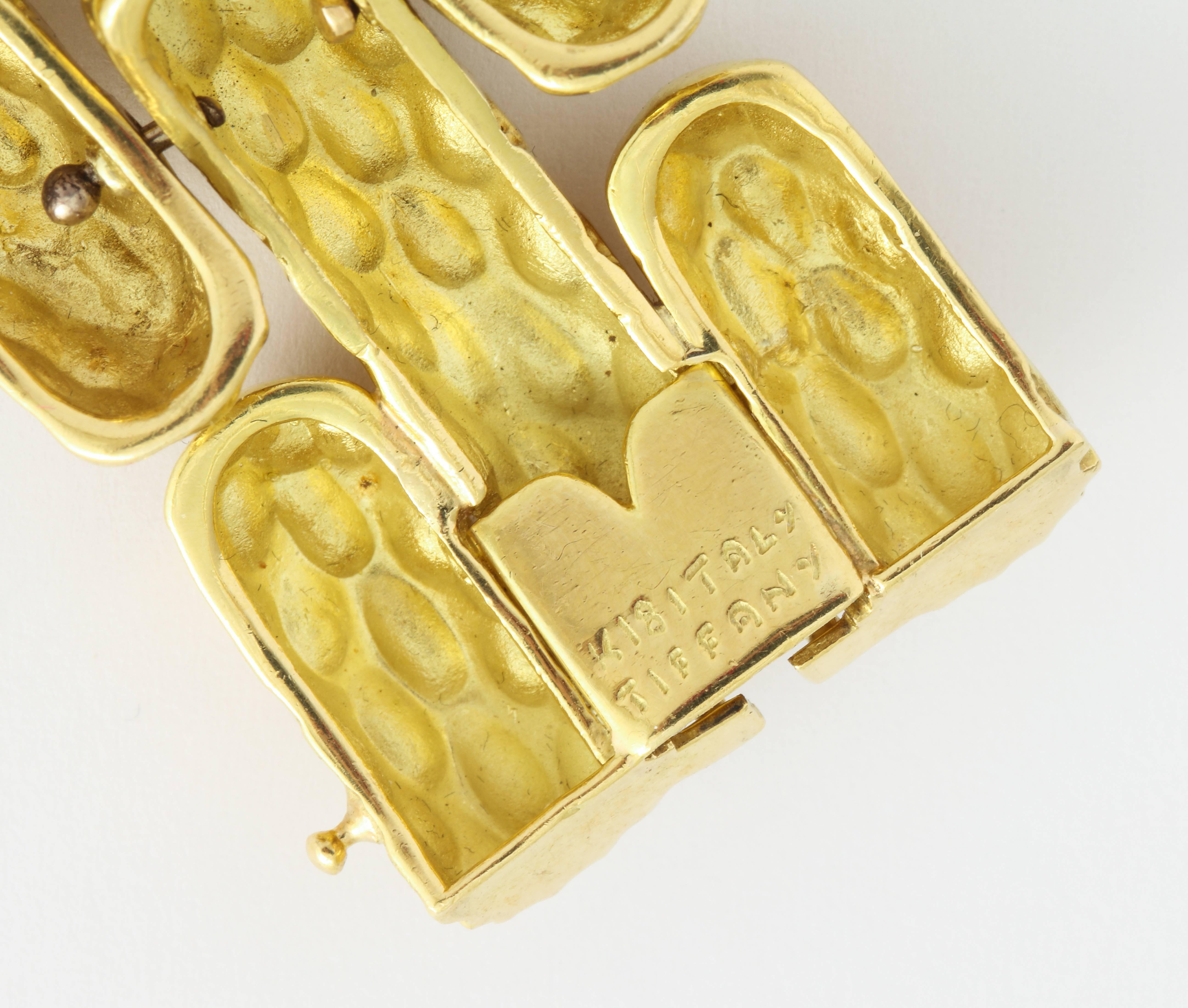 Tiffany & Co. Gold Wide Link Bracelet 2