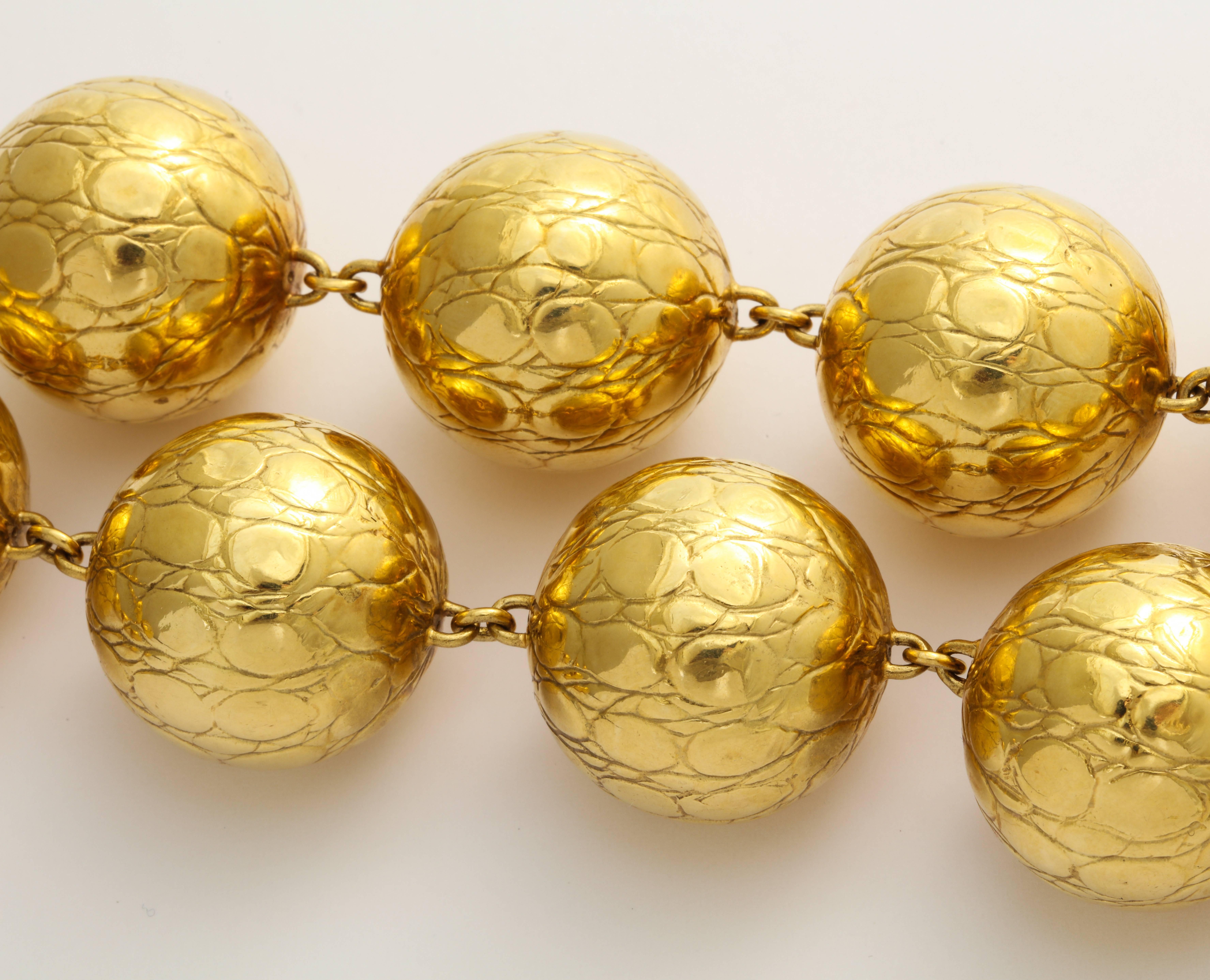 big gold ball necklace