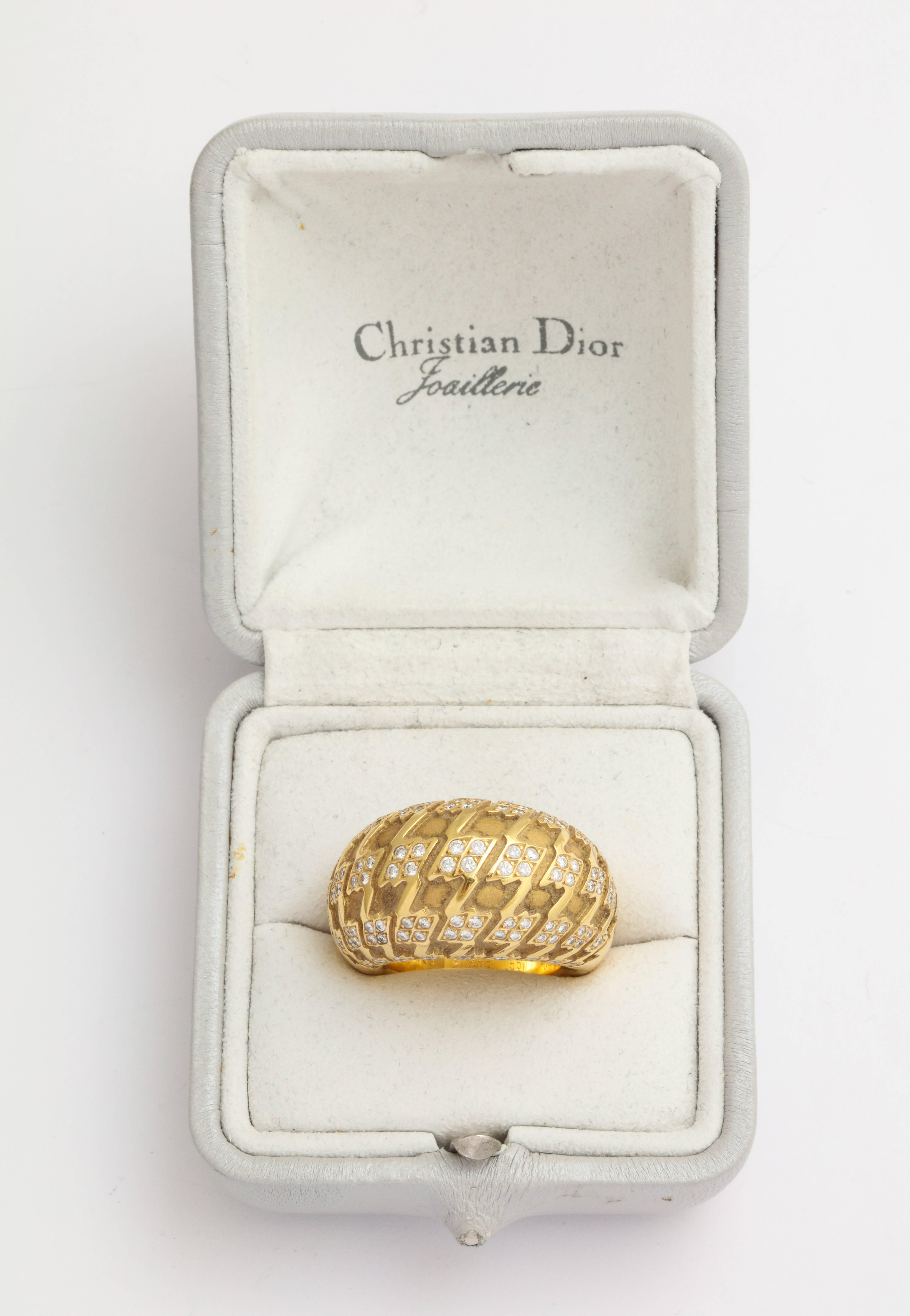 dior ring gold with diamonds