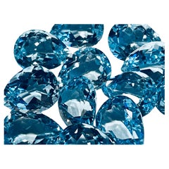 Topaze bleue brésilienne de taille fantaisie, en forme de poire ou de larme, pierres non serties - vingt carats