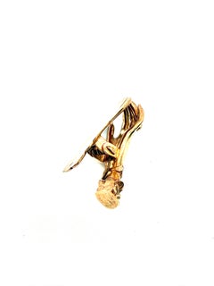 Antique 1890's Belle Époque Hand with Diamond Ring Paper Clip Silver Metal
