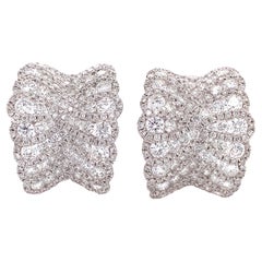RUCHI Pavé Diamond White Gold Clip-On Earrings