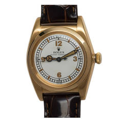 Rolex Yellow Gold Bubbleback Wristwatch Ref 3131 circa 1939
