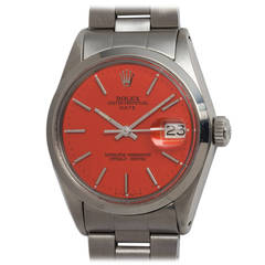 Rolex Stainless Steel Date Wristwatch circa 1971 with Custom-Colored Dial