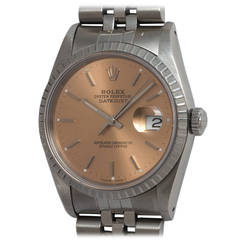 Rolex Stainless Steel Datejust Wristwatch Ref 16220 with Custom-Colored Dial