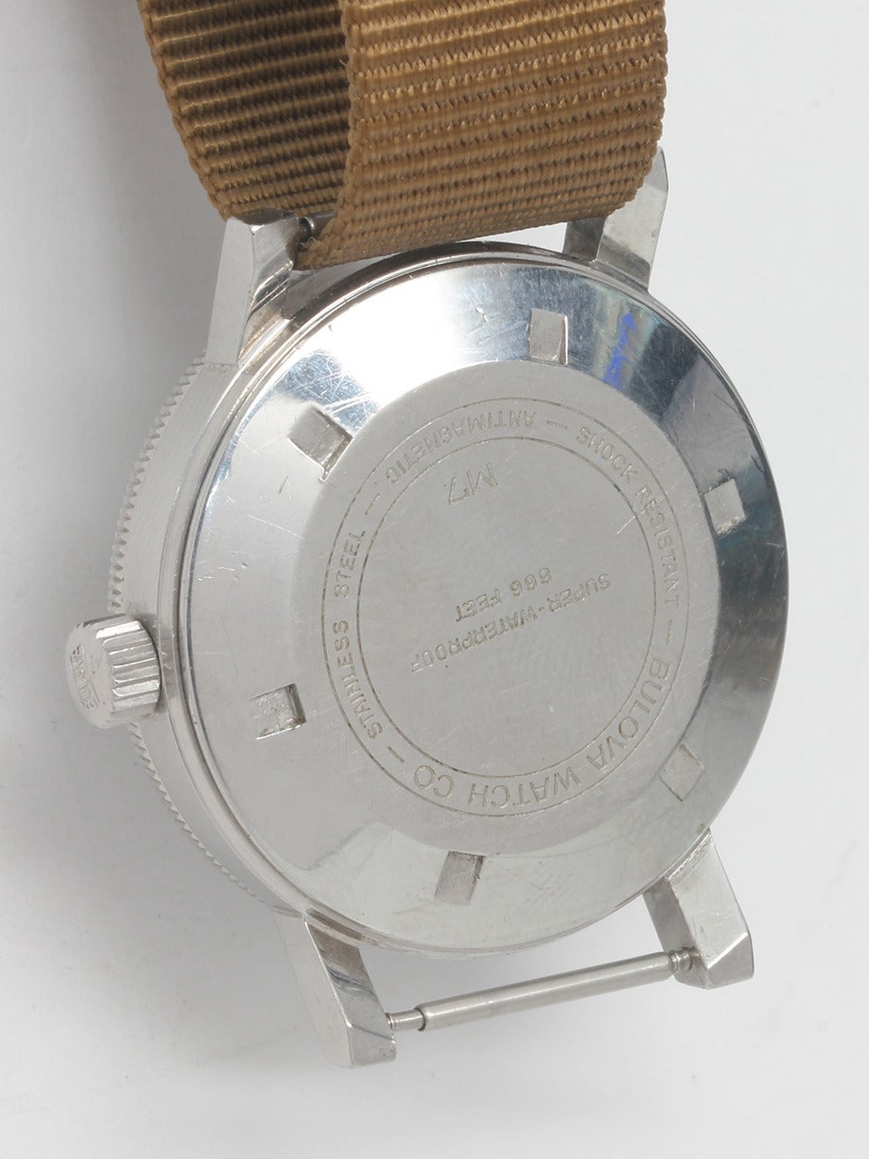 Bulova Stainless Steel Automatic Diver's Wristwatch circa 1967 In Excellent Condition In West Hollywood, CA
