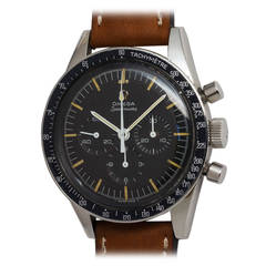 Omega Stainless Steel Speedmaster Non-Professional Chronograph Watch circa 1965