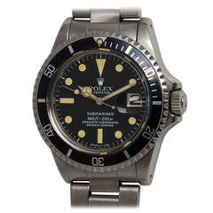 Vintage Rolex Stainless Steel Submariner Wristwatch Ref 1680 circa 1977