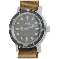 Bulova Stainless Steel Automatic Diver's Wristwatch circa 1967