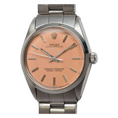 Rolex Stainless Steel Oyster Perpetual Wristwatch with Custom-Colored Dial