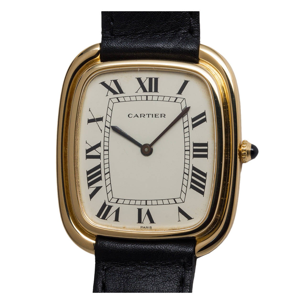 Cartier Gondole Yellow Gold Cushion Form Wristwatch circa 1973