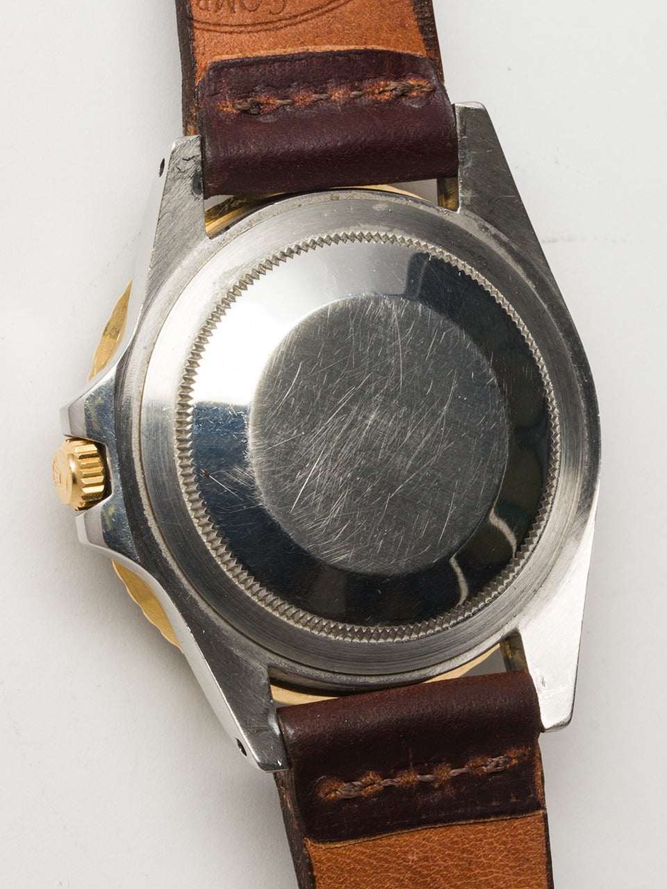 De los hombres Reloj de pulsera Rolex GMT Master de acero inoxidable y oro amarillo Ref 1675 circa 1970
