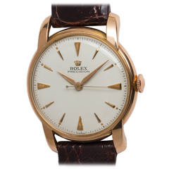 Rolex Rose Gold Precision Dress Model Wristwatch