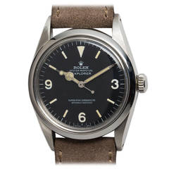 Rolex Stainless Steel Explorer 1 Wristwatch Ref 1016 circa 1967