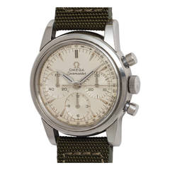 Retro Omega Stainless Steel Seamaster Chronograph Wristwatch circa 1961