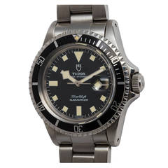 Tudor Stainless Steel Snowflake Submariner Wristwatch circa 1980