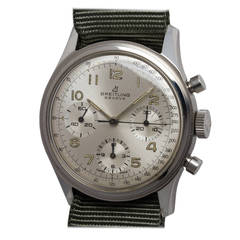 Breitling Stainless Steel Chronograph Wristwatch circa 1960s
