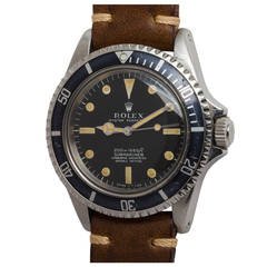 Vintage Rolex Stainless Steel Submariner Wristwatch Ref 5512 circa 1968