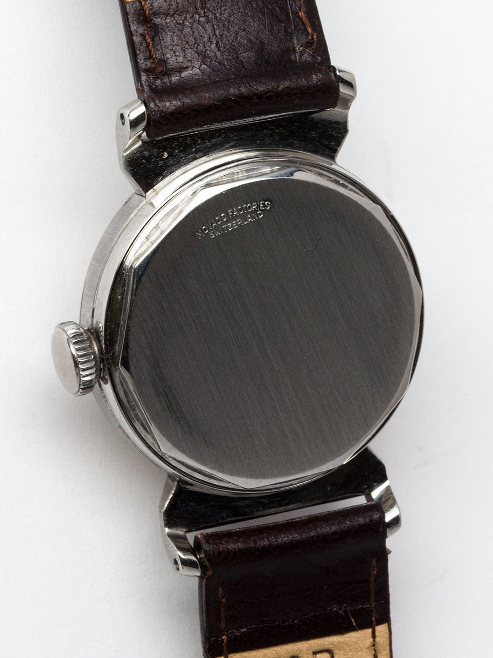 Women's or Men's Movado Stainless Steel Wristwatch circa 1940s