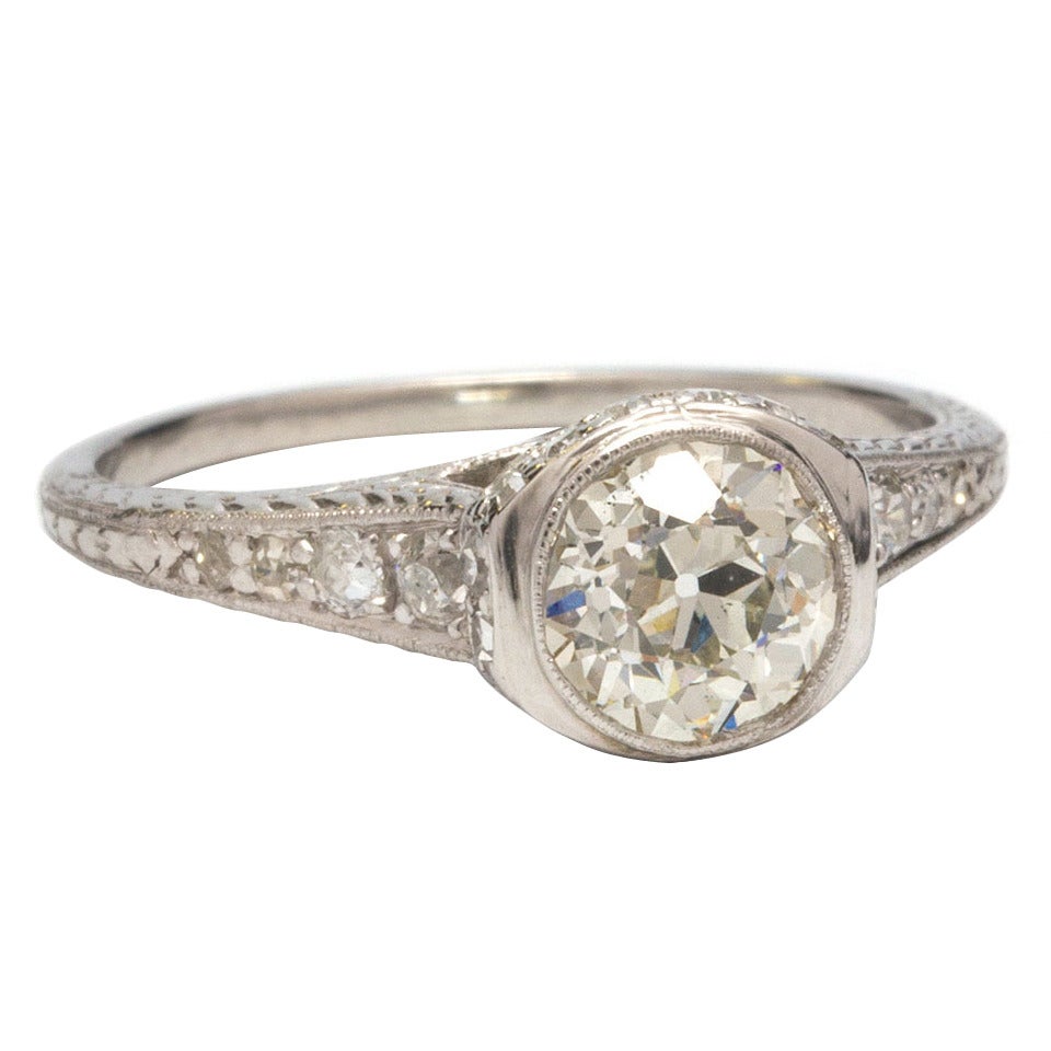 Art Deco Diamond Engagement Ring