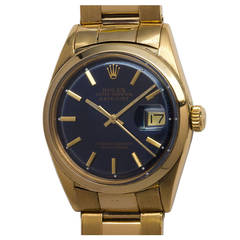 Rolex Yellow Gold Datejust Custom Dial Wristwatch Ref 1601 circa 1964