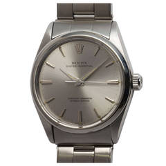 Retro Rolex Stainless Steel Oyster Perpetual Wristwatch Ref 1002 circa 1965
