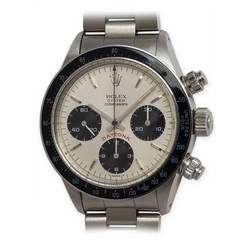 Retro Rolex Stainless Steel Cosmograph Daytona Wristwatch Ref 6263