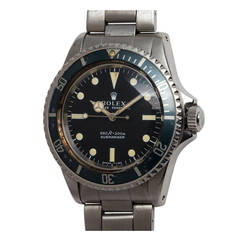 Vintage Rolex Stainless Steel Submariner Wristwatch Ref 5513