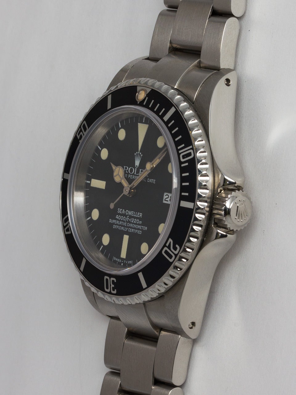 Rolex Stainless Steel Seadweller Wristwatch Ref 16660 In Excellent Condition In West Hollywood, CA