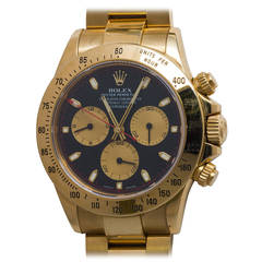 Rolex Yellow Gold Daytona Oyster Perpetual Chronometer Wristwatch Ref 116528