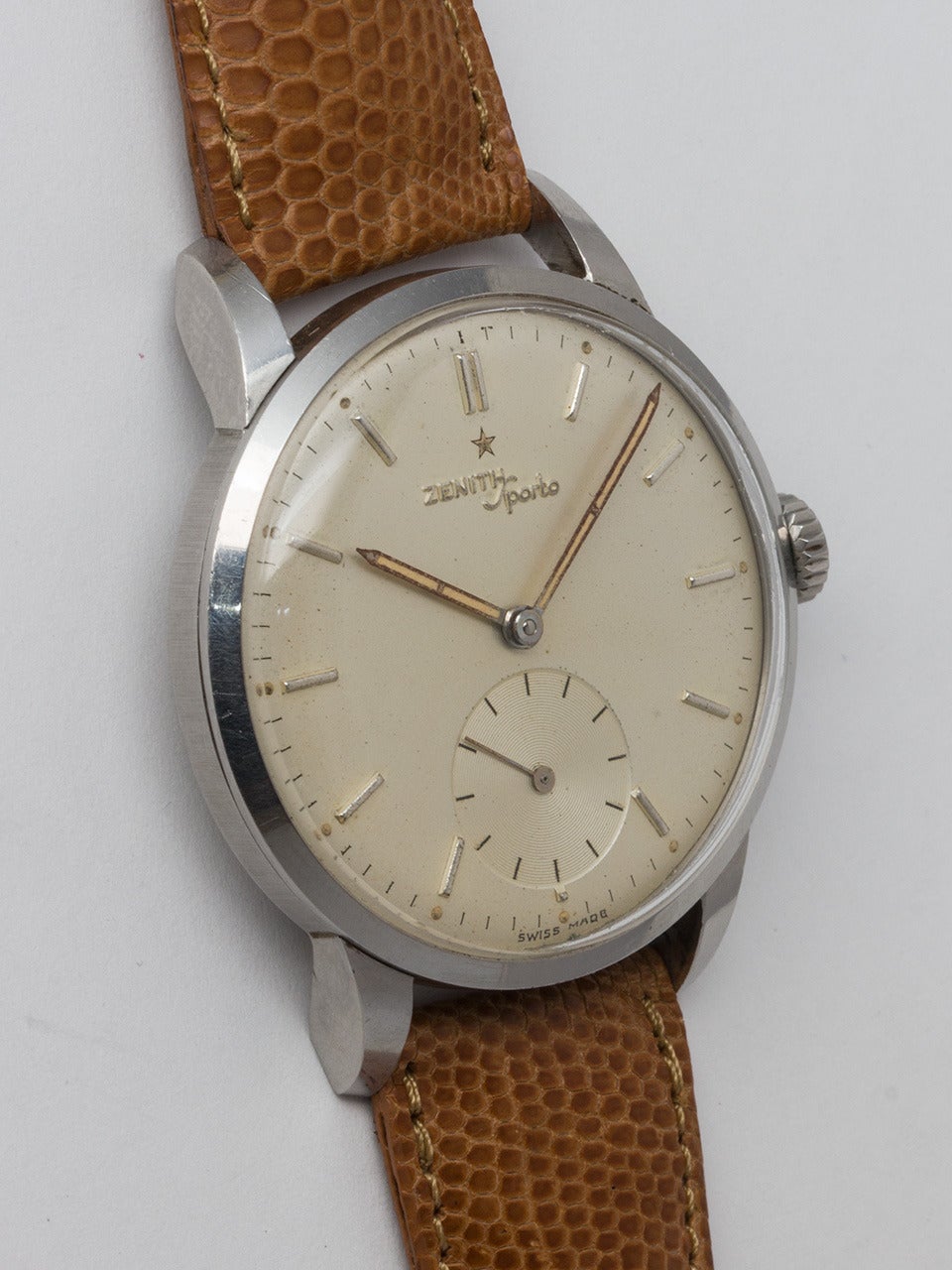Zenith Stainless Steel Sporto Wristwatch