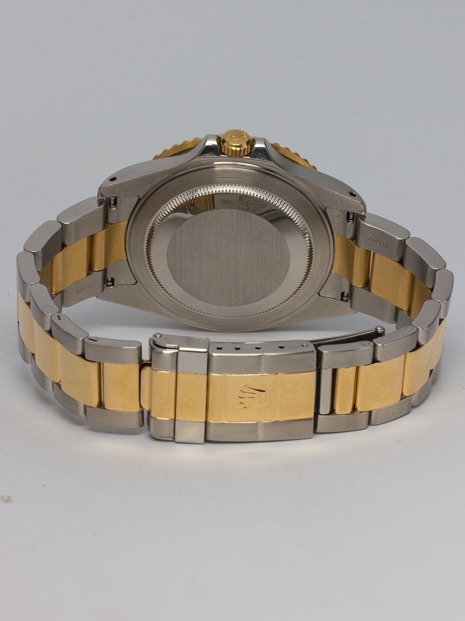 Men's Rolex Yellow Gold Stainless Steel GMT-Master II Wristwatch Ref 16713