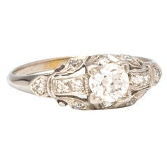 1930s White Gold and Diamond Engagement Ring 11