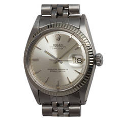 Rolex Stainless Steel Oyster Datejust Wristwatch Ref 1601