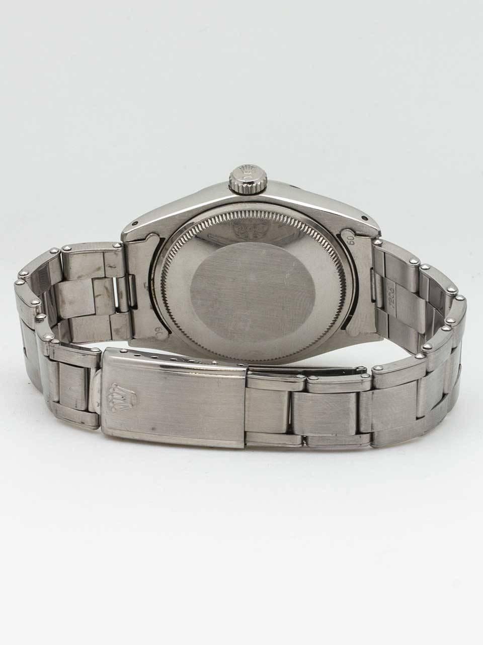 Women's or Men's Rolex Stainless Steel Oyster Perpetual Date Wristwatch Ref 1500