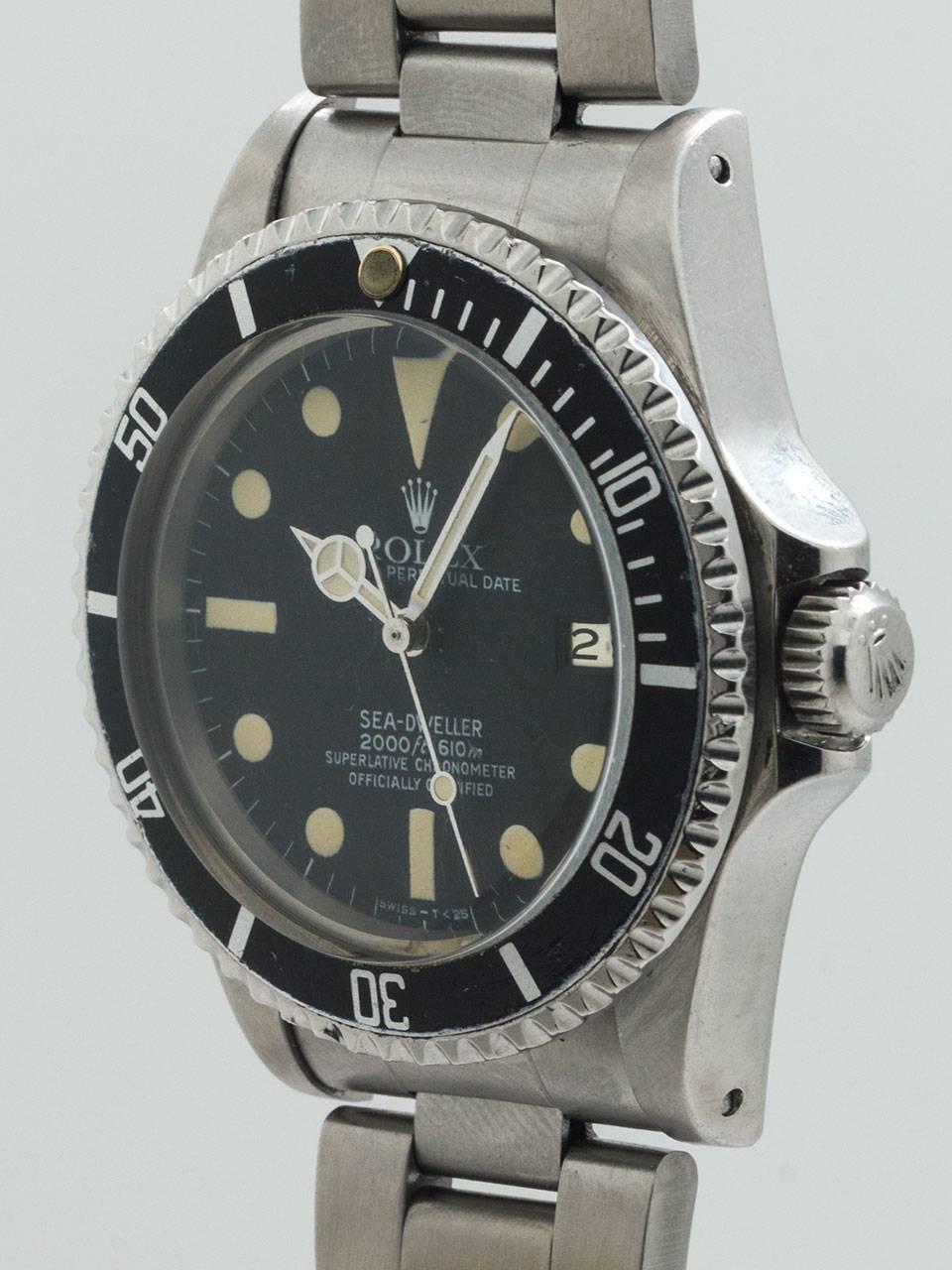 Rolex Stainless Steel “Great White” Seadweller Wristwatch Ref 1665  In Excellent Condition In West Hollywood, CA