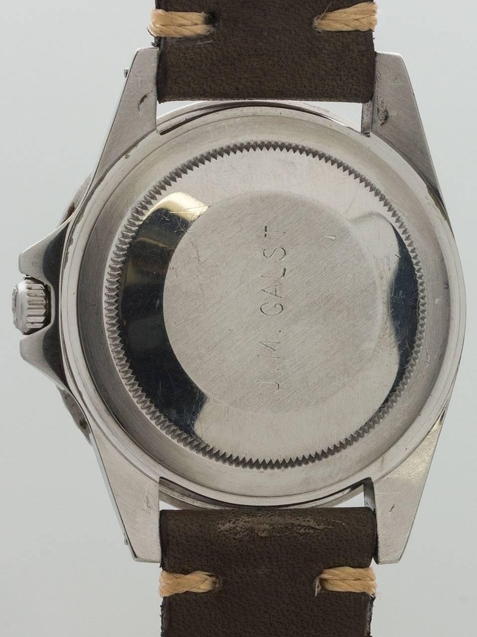 Women's or Men's Rolex Stainless Steel GMT-Master Wristwatch Ref 1675