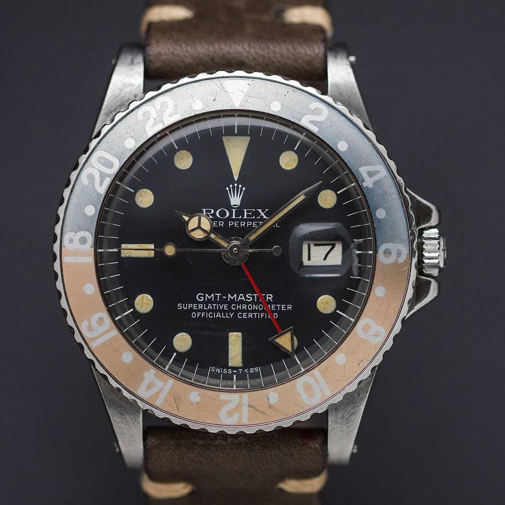 Rolex Stainless Steel GMT-Master Wristwatch Ref 1675 1