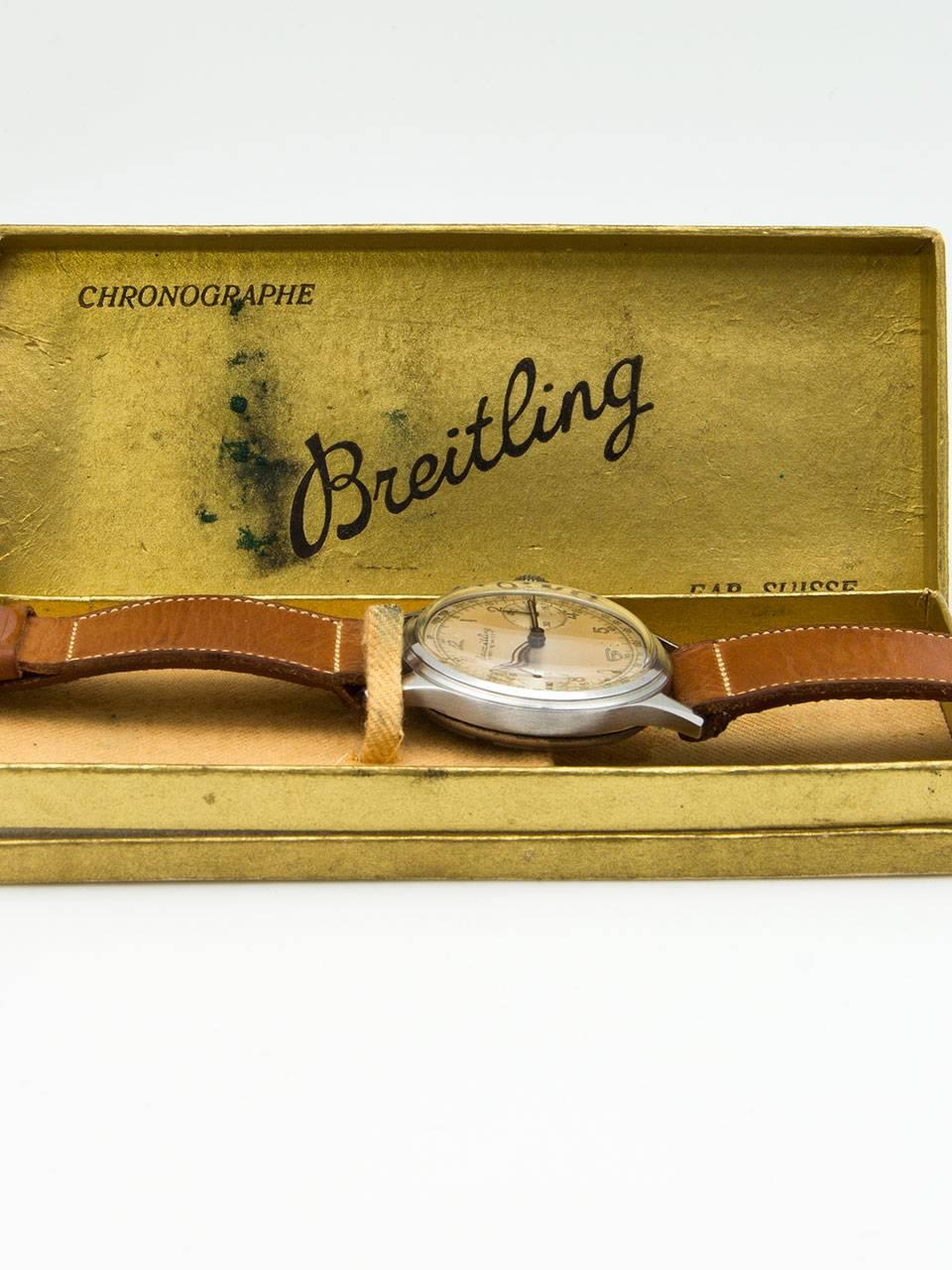 Breitling Stainless Steel Chronograph Wristwatch Ref 790 1
